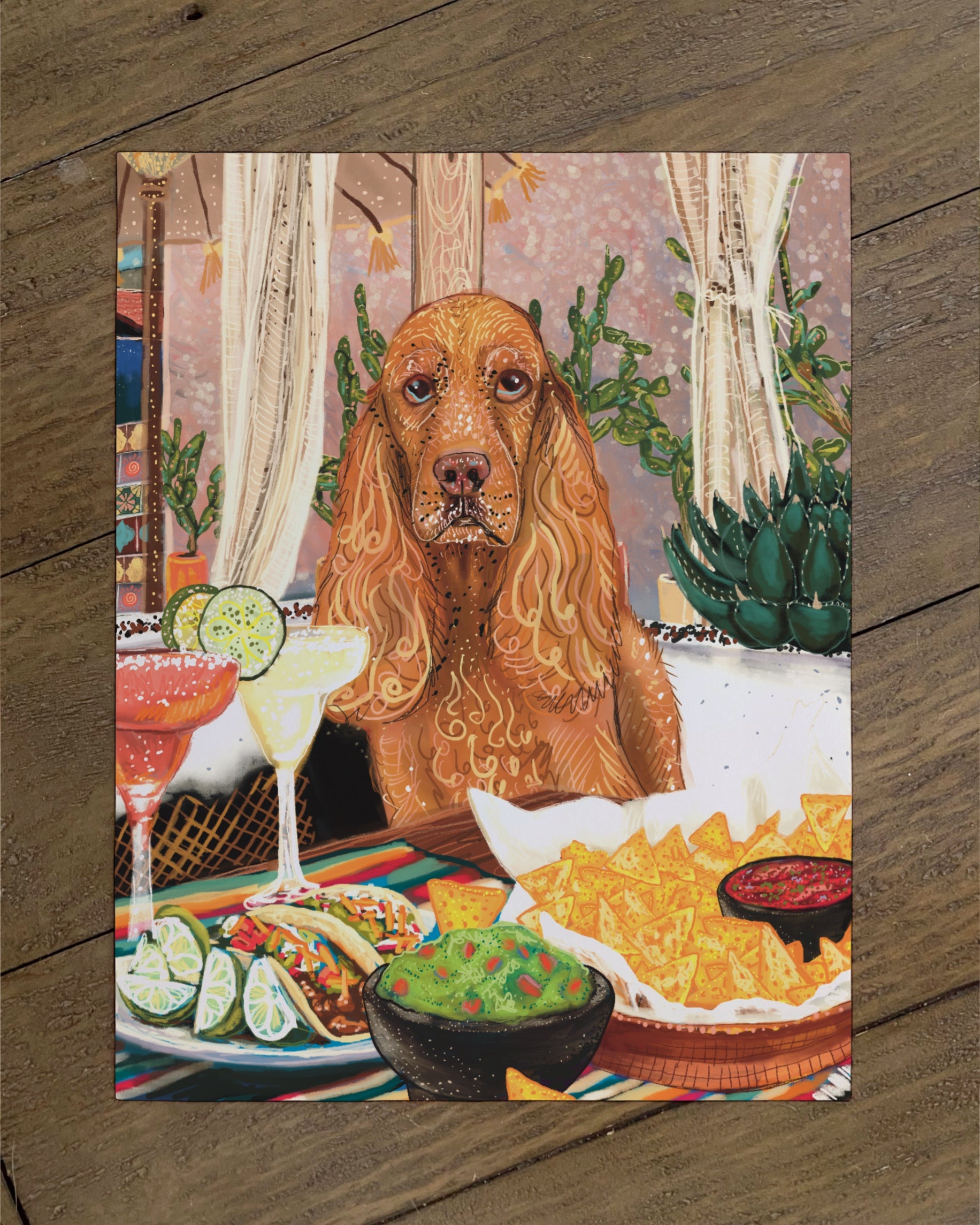 Cocker Spaniel - Build Your Own Dining Dog Paper Print