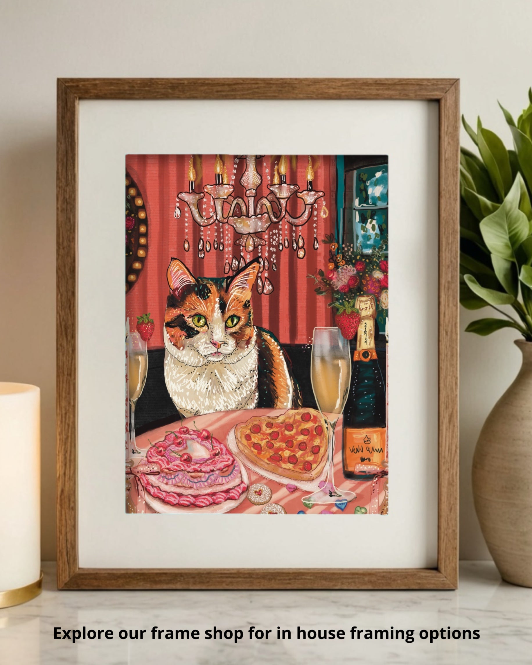 Calico - Build Your Own Fancy Feast Cat Paper Print