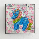 Blue Pony 90’s Toy ( Original Painting ) - Heather Freitas - fine art home deccor