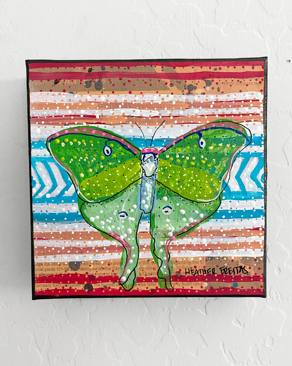 Luna Moth ( Original Painting ) - Heather Freitas - fine art home deccor