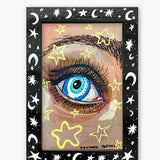 Seeing Stars Evil Eye ( Original Painting In Hand Painted Frame)
