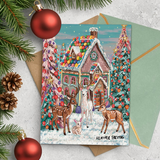 Dreamy Deer Gingerbread House - LE Greeting Card