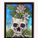 Desert Bloom Framed Embellished Print 18x24 inches