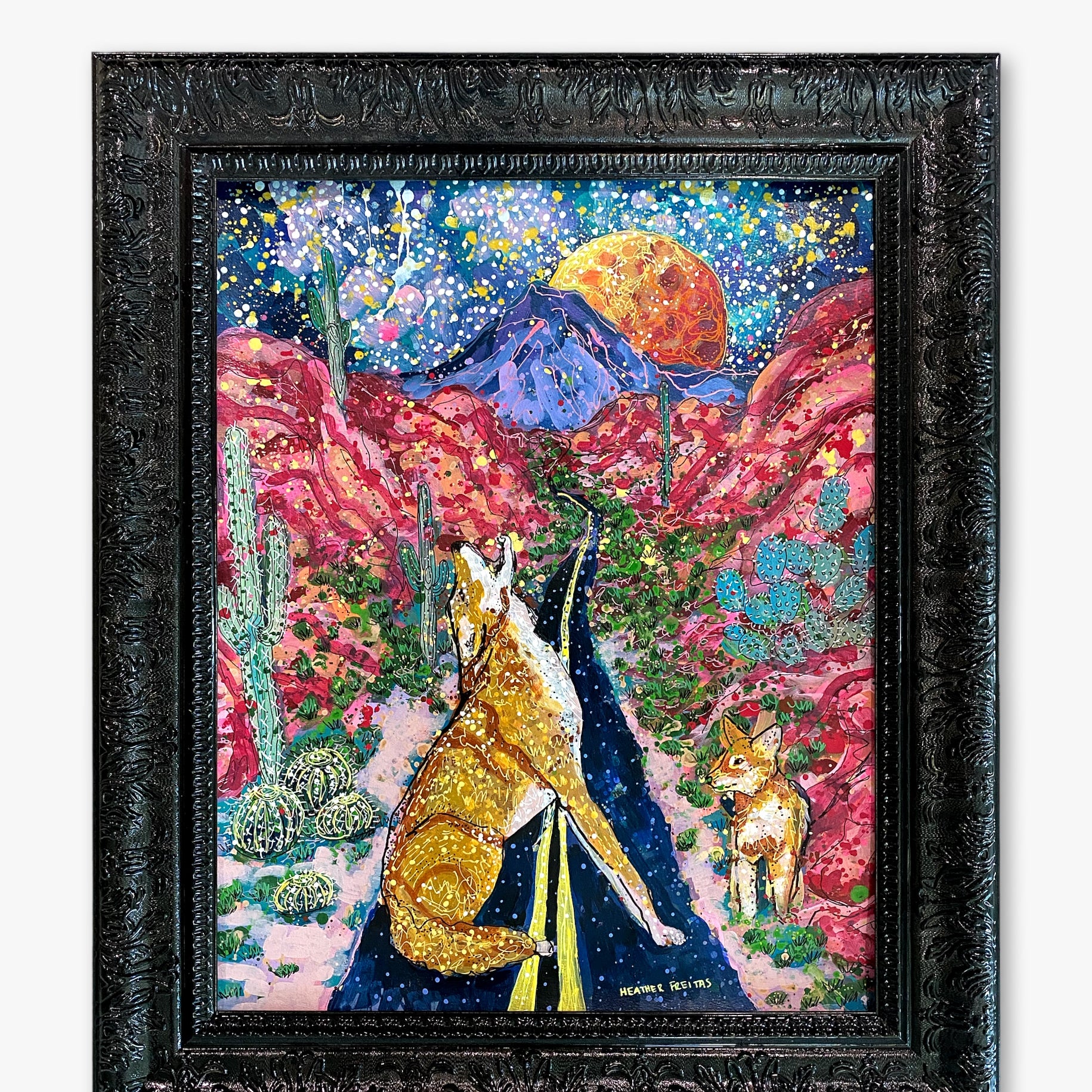 Desert Moon ( Original Painting ) - Heather Freitas - fine art home deccor