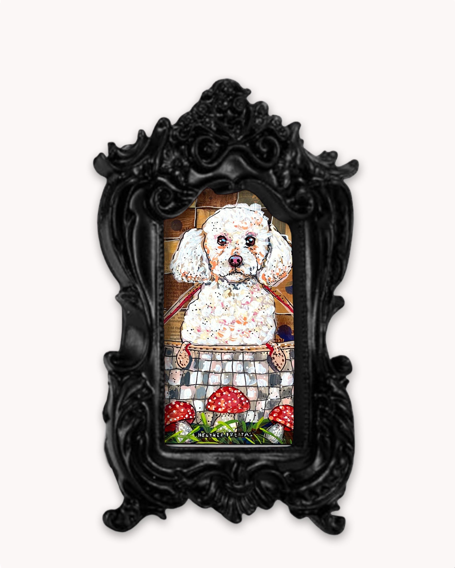 Poodle Framed Magnet ( Small )