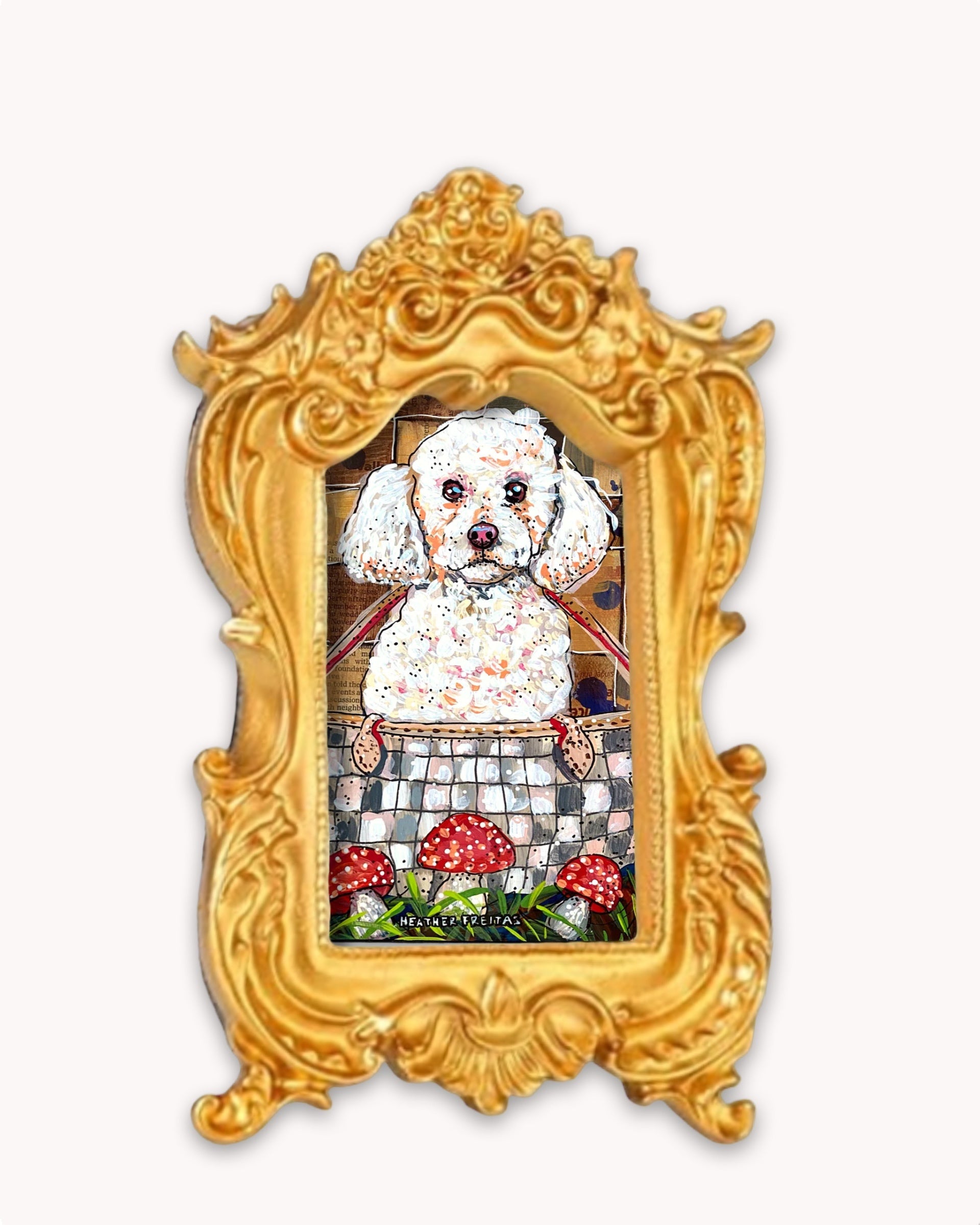 Poodle Framed Magnet ( Small )