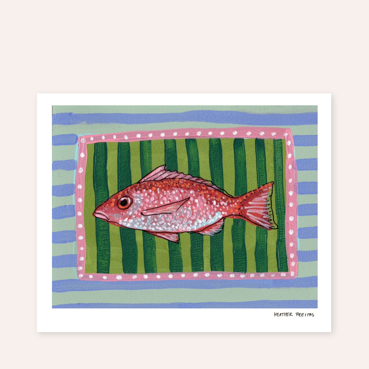 Red Snapper Hand Signed Fine Art Print