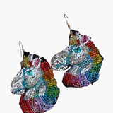 Unicorn Hand Beaded Earings
