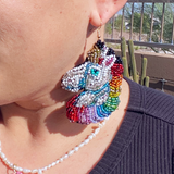 Unicorn Hand Beaded Earings