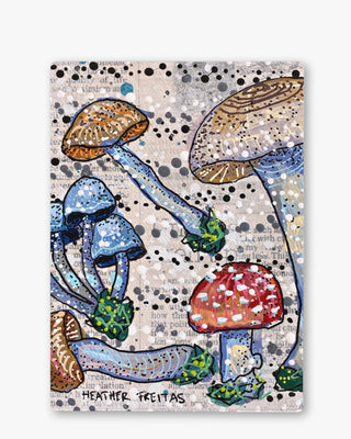 Mushrooms Chinchilla Glass Cutting Board / Trivet