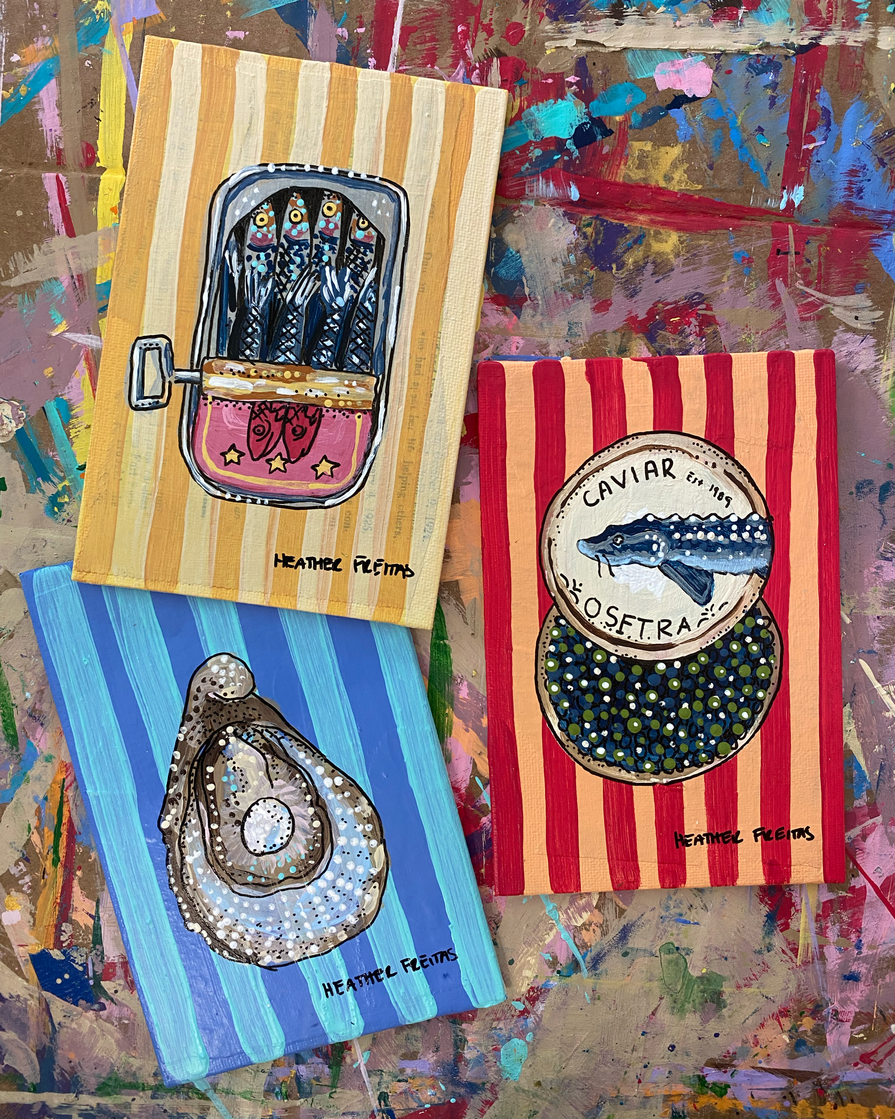 Sardines In Can ( Original Painting )