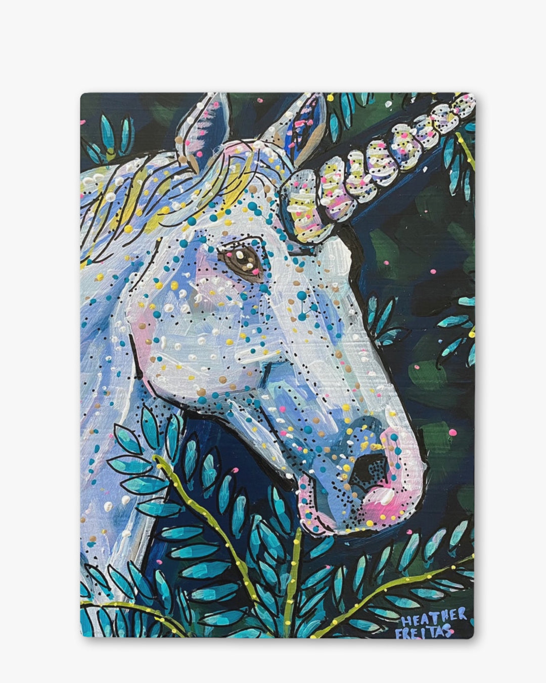 Emerald Unicorn Glass Chopping Board - Heather Freitas - fine art home deccor