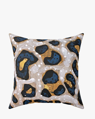 Leopard Lure Faux Suede Pillow - Heather Freitas - fine art home deccor