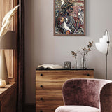Root Chakra ( Fine Art Tapestry With Beaded Accents )