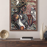 Root Chakra ( Fine Art Tapestry With Beaded Accents )