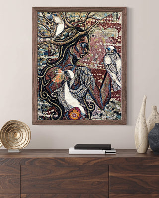 Root Chakra ( Fine Art Tapestry With Beaded Accents )