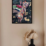 When Pigs Fly ( Fine Art Tapestry With Beaded Accent )