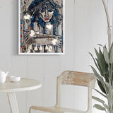 Depression ( Fine Art Tapestry With Beaded Accents )