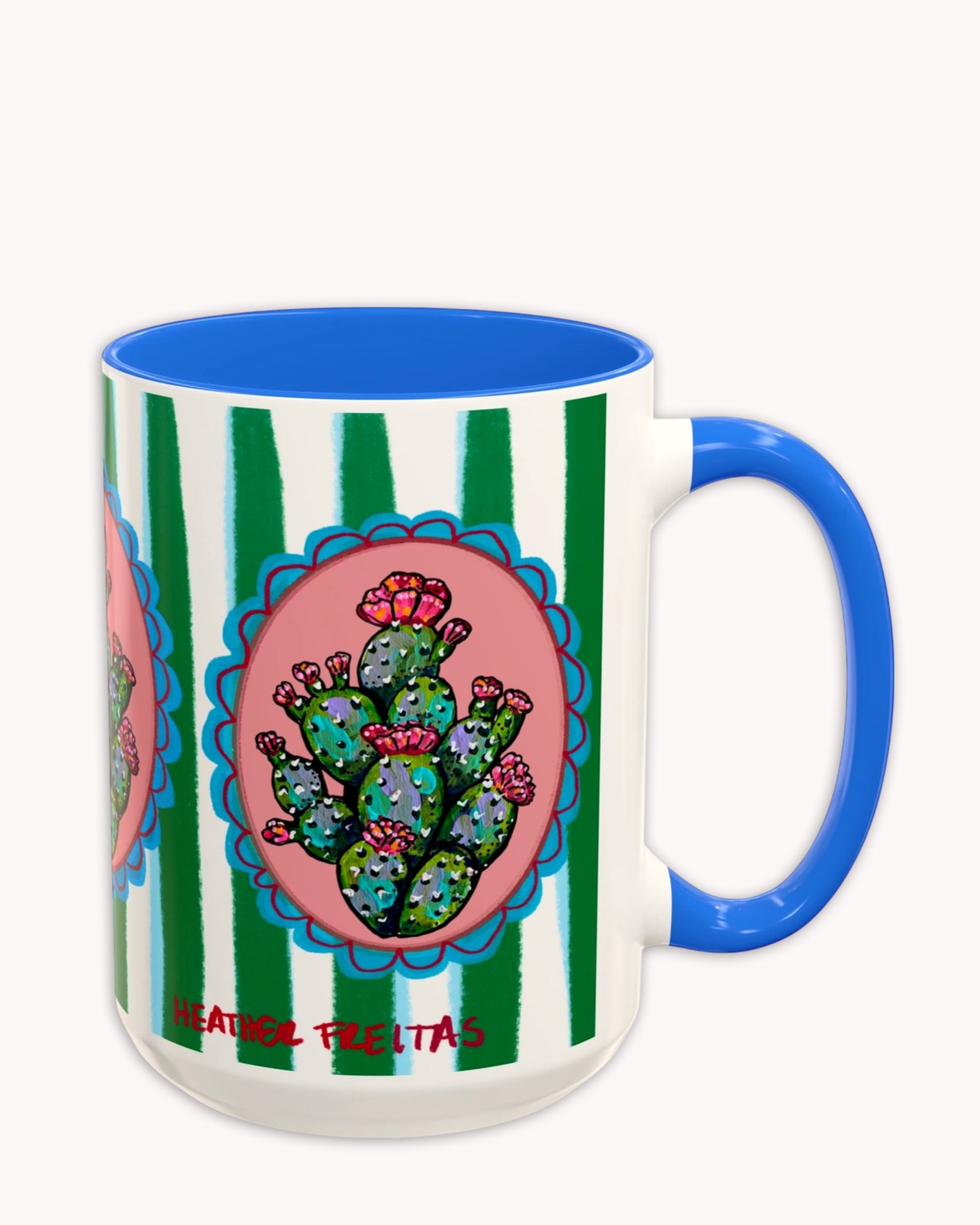 Prickly Pear Cactus Coffee Mug 15oz
