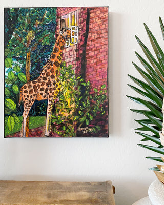 Twilight Snack Giraffe ( Original Painting )