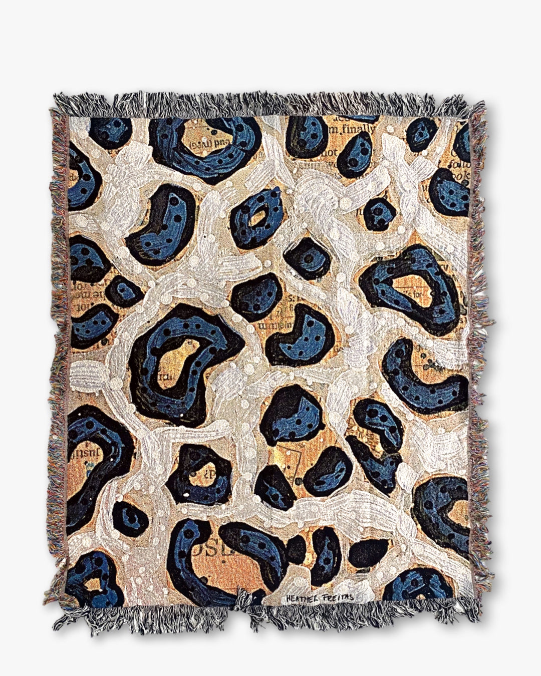 Leopard Lure Woven Blanket - Heather Freitas - fine art home deccor