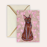 Havana Brown Cat Fine Art Greeting Card