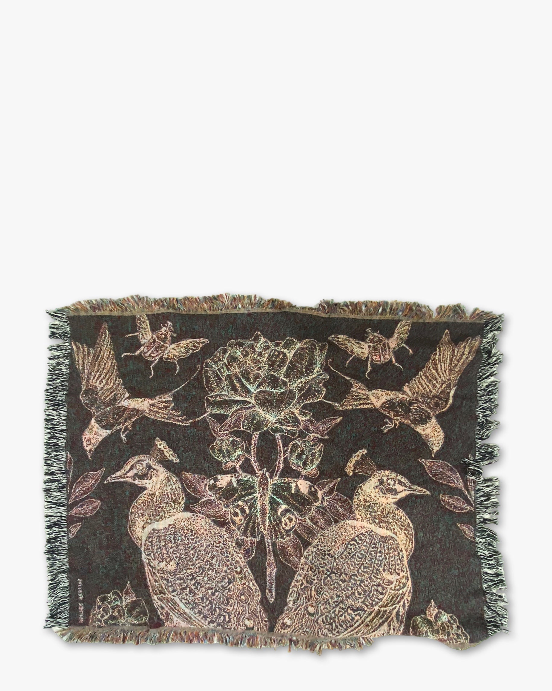 Peacock Paradise Woven Blanket