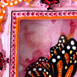 Pretty Pink Monarch Butterfly ( Mini Original Painting )