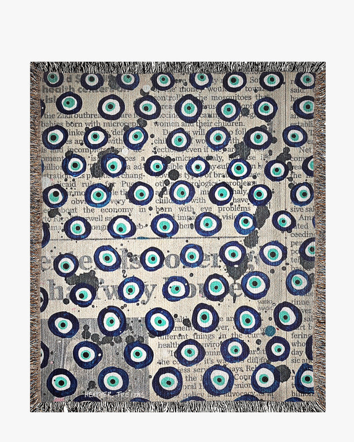 Evil Eye Energy Woven Blanket