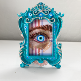 Pretty Plaid Evil Eye ( Mini Original Painting )