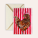 Brown Chicken Fine Art Greeting Card
