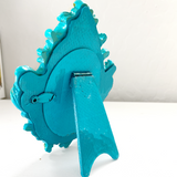 Blue Floral Flying Pig ( Mini Original Painting )