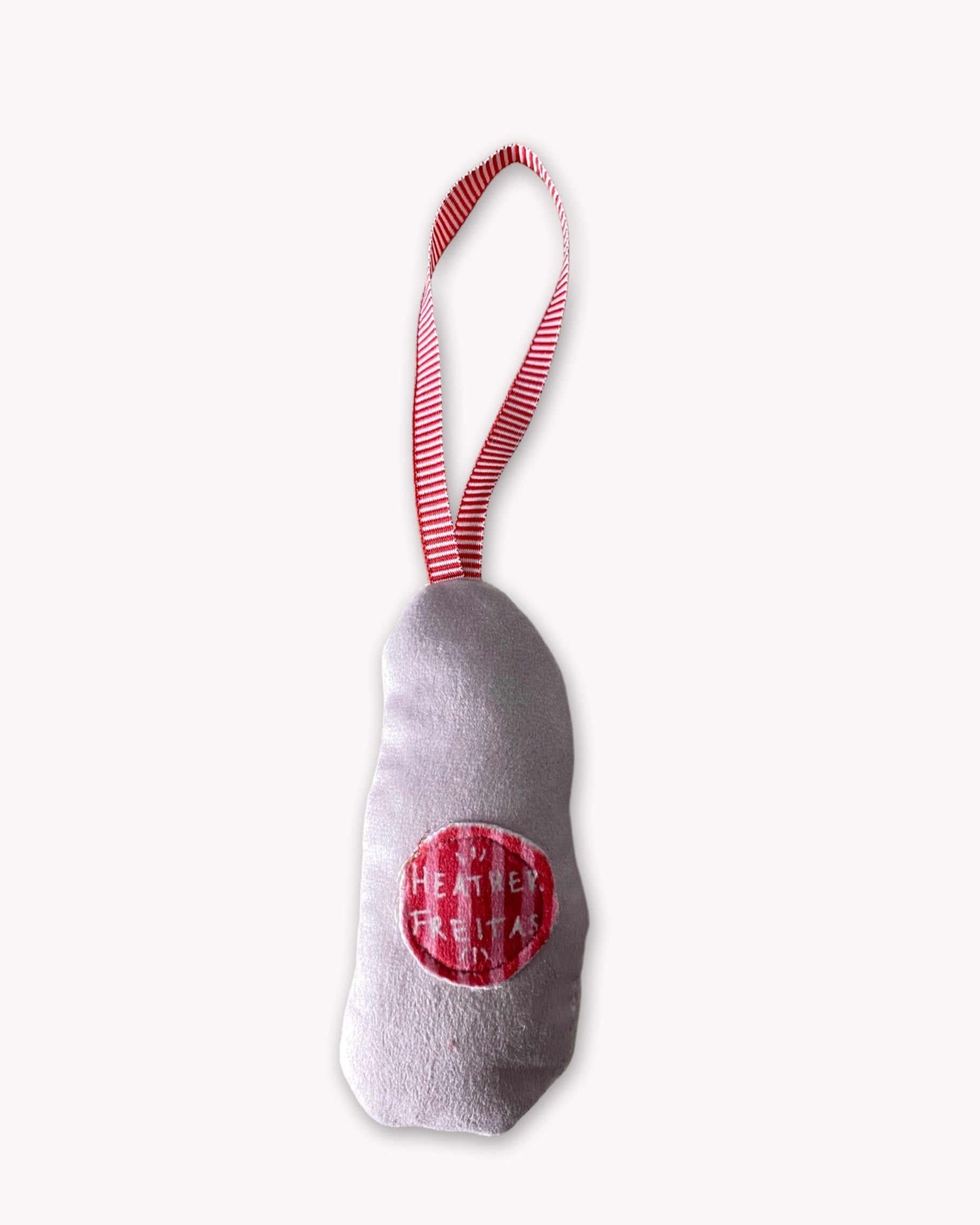 Santa Faux Suede Plush Stuffed Ornament