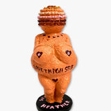 Peach Venus Of Willendorf ( Hand Painted Sculpture )