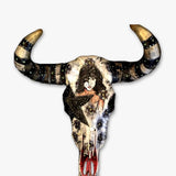 Cow Skull For Paul Stanley ( Hand Painted Cow Skull )