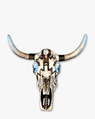 Cow Skull For Thommy Thayer ( Hand Painted Cow Skull )