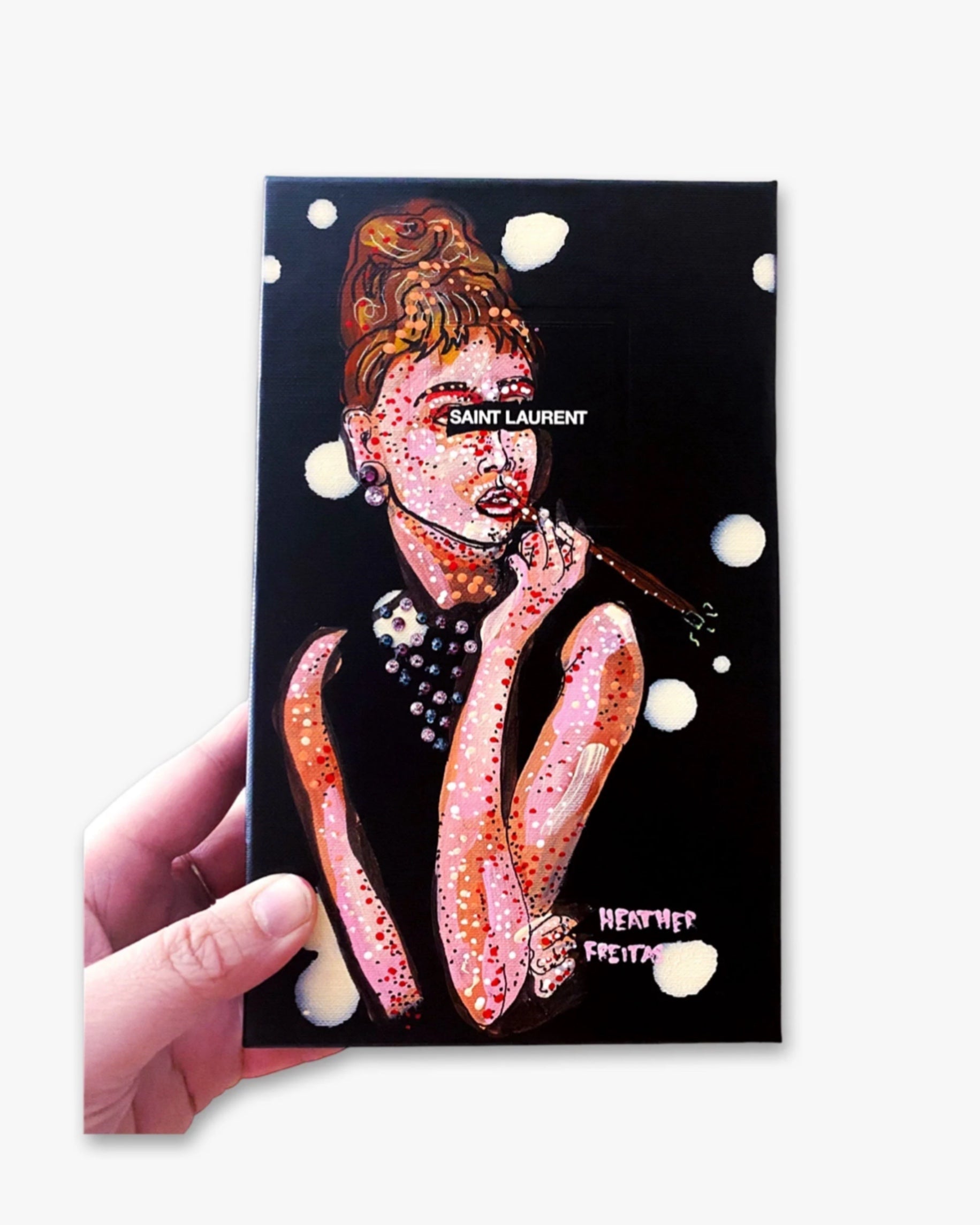 Audrey On Designer Box  2 ( Original Painting )
