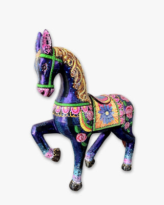 Roses Are Red Carousel Horse ( Hand Painted Sculpture )