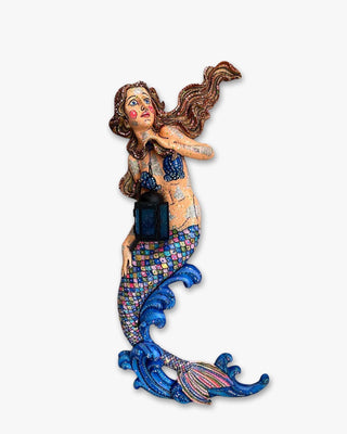 From The Tides Mermaid ( Hand Painted Lighted Sculpture )