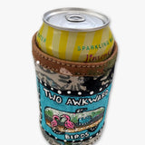 Two Awkward Birds Hand Painted Koozie