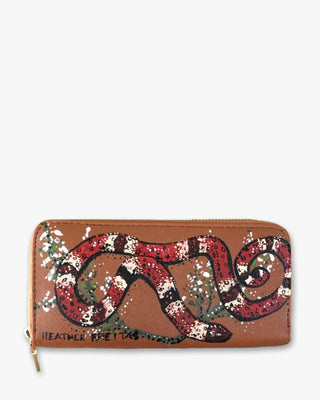 Coral Snake Hand Painted Wallet
