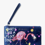 Flock Star Flamingo Hand Painted Clutch