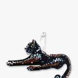 Black Cat Hand Painted Metal Ornament