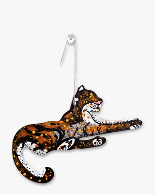 Tiger Hand Painted Metal Ornament