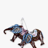 Elephant Hand Painted Metal Ornament