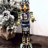 Green Stripe & Gold Polka Dot Nutcracker