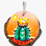 Fire Red Cactus - Hand Painted Ornament