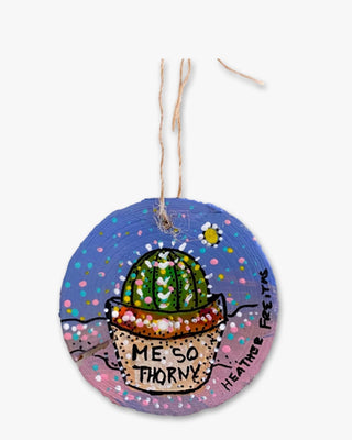 Me So Thorny Cactus - Hand Painted Ornament