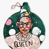 Queen RBG - Hand Painted Ornament