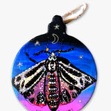 Cranberry Moth - Hand Painted Ornament